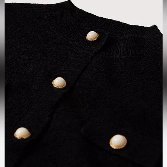 🆕 MANGO Women's Knitted Cardigan with Jewel . - Picture 6 of 10